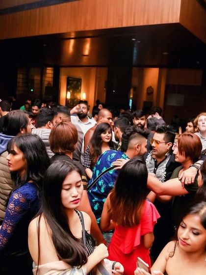 The crowd at the ITC Gardenia corporate event. It is always a great challenge to get a corporate crowd to unwind, and I love seeing them enjoy the music.