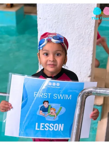 First lesson, endless possibilities. This little swimmer is ready to begin her journey at The Float House, starting with the fundamentals of water safety.
