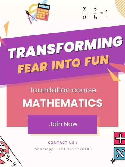 Our Math Foundation course is designed to transform fear into fun. This graphic represents our goal to help your child build a positive relationship with mathematics from the very beginning.