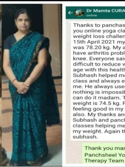 A student shares her gratitude after losing weight and finding relief from arthritis pain in her knee. My classes are designed to be gentle yet effective, even for those with health challenges.