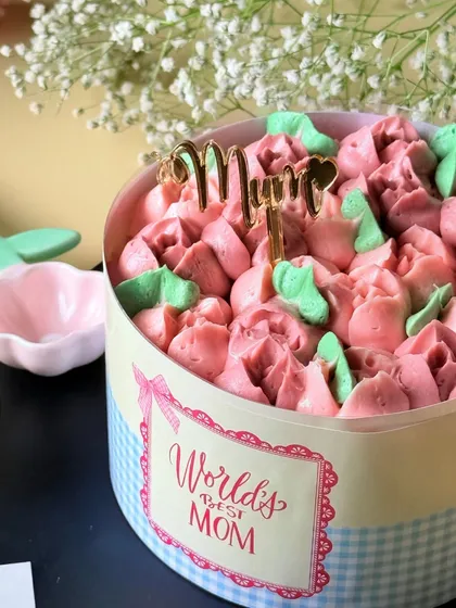 Need a last-minute Mother's Day gift? My Vanilla Bean Victorian Sponge looks like a bouquet of flowers and tastes like a dream.