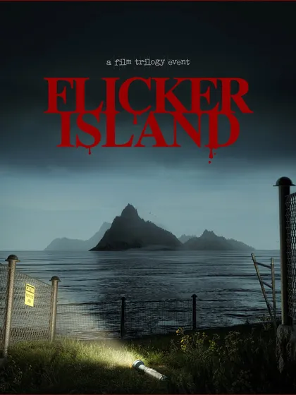 This image serves as the title card for my "Flicker Island" project. I designed it to look like a film trilogy poster to immediately establish the scope of the world. The abandoned flashlight and warning sign in the foreground hint at a story of disappearance and danger, inviting the viewer to question what happened on the island.