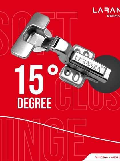 The 15-degree soft-close hinge is a testament to precision in every pivot, ensuring a gentle and controlled close for your cabinet doors.