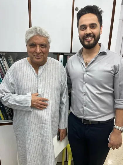 With the lyrical genius, Javed Akhtar. Meeting a legend whose words have inspired so many was a truly memorable experience.