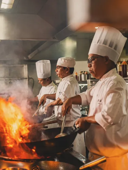Action shots are key to showing the life of a kitchen. Here, I captured the intensity and skill of the chefs at Yauatcha Mumbai, using the flare-up from the wok to create a dynamic, authentic moment that tells a story of culinary craftsmanship.