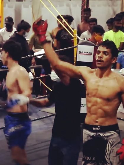 A throwback to my MMA fighting days. That feeling of getting your hand raised in the cage is what every fighter chases.