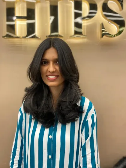 A fresh, new haircut with soft, face-framing layers. This style is perfect for adding a bit of flair and movement to your look.