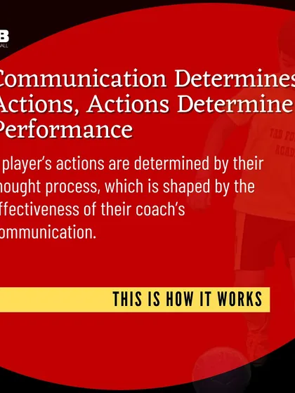 Communication Determines Performance: We start with the core idea that a coach's communication directly shapes a player's thought process and, therefore, their actions on the field.