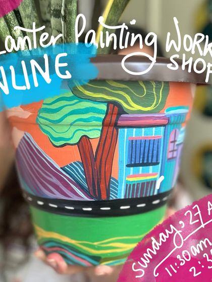 Registrations opening soon for our online planter painting workshop. Get ready to add a splash of color to your garden or balcony.
