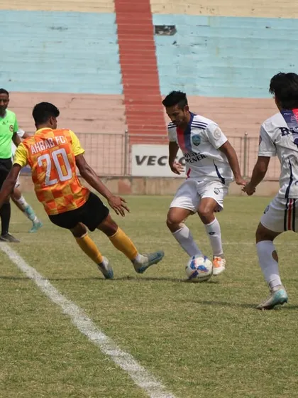 Our player taking on two opponents, showcasing bravery and skill.