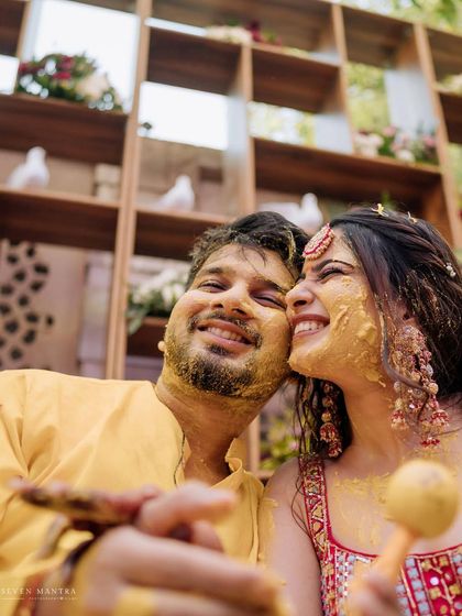 A happy selfie-style moment. This close-up shot feels personal and intimate, as if we're right there celebrating with them.