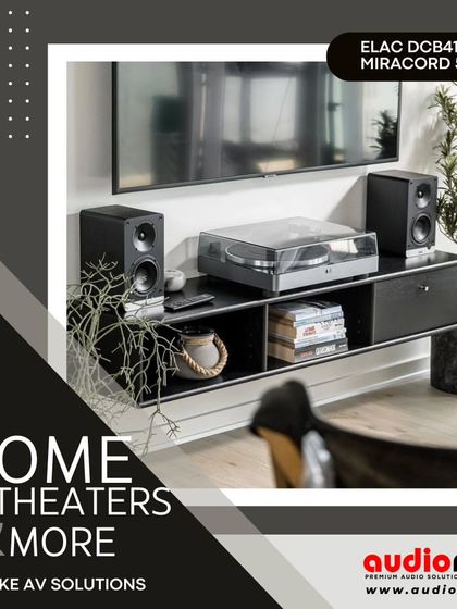 This setup pairs the Elac Debut Connex DCB41 bookshelf speakers with the Miracord 50 turntable for what we call audio bliss. It's a simple, elegant system that delivers a wonderfully engaging musical experience.