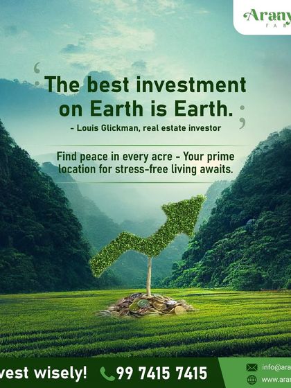 We agree with real estate investor Louis Glickman: "The best investment on Earth is Earth." Find peace and financial growth in every acre at our prime locations for stress-free living.
