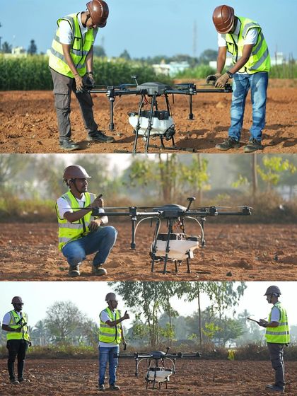 The NextLeap Aeronautics team preparing their drone for a flight. We document the setup and pre-flight checks, adding a layer of technical detail to our videos.