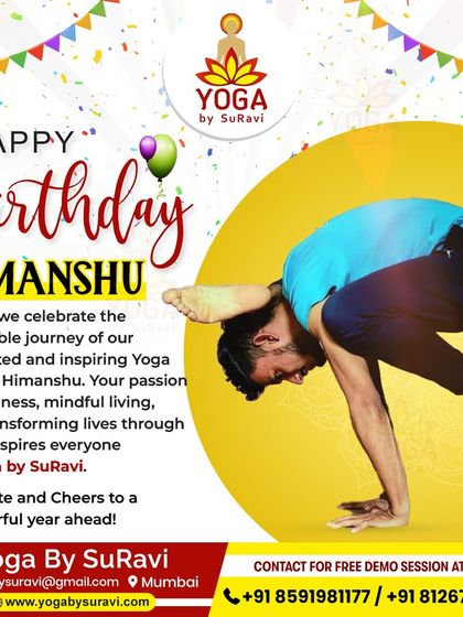 Happy Birthday to our dedicated and inspiring trainer, Himanshu. His passion for wellness and mindful living transforms lives every day.