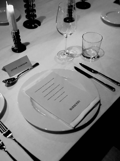 I had the pleasure of working with Burberry for their private Diwali dinner. I meticulously drafted and inked each place tag by hand, following their specific calligraphy guidelines.