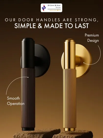 Our door handles are strong, simple, and made to last. These handles feature a premium design with a textured grip for smooth operation, available in both matt gold and dark bronze finishes.