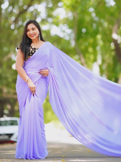 Pre Wedding Attire - Pre-Wedding Outfit Rental Flowing Trail Sarees photo 20