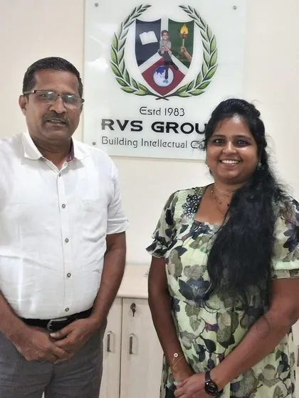 With the Principal of RVS College of Arts and Science, Dr. Sivakumar, during my three day workshop on manuscript writing.
