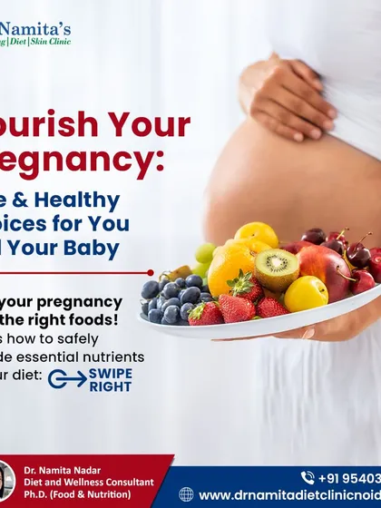 Eating for two can feel overwhelming, but it doesn't have to be. My approach to pregnancy nutrition focuses on safe, healthy, and delicious food choices that nourish both you and your baby. This image shows a plate full of nutrient-rich fruits, which are essential during pregnancy.
