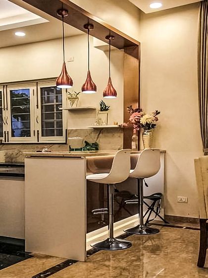 Interiors - Modular Kitchen Design Kitchens with Islands & Breakfast Bars photo 8