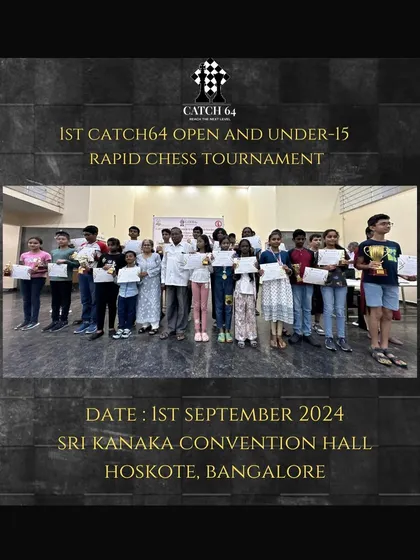 The rewarding moment of victory. Here are the proud winners of our 1st Catch64 Open and Under-15 Rapid Chess Tournament, holding their certificates and trophies. We believe in celebrating every achievement, big or small.