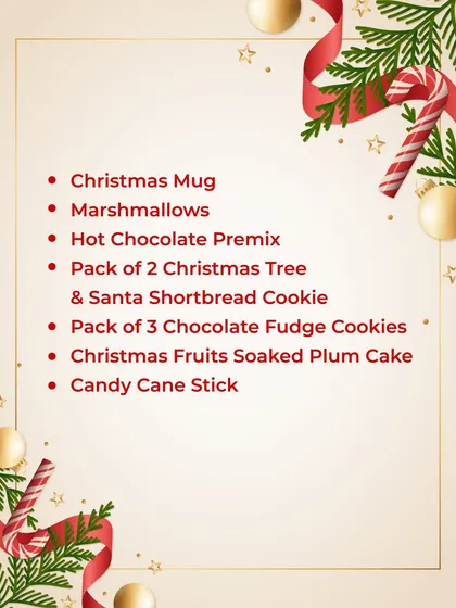 Here are the full contents of our Xtraordinary DIY Hamper. It's a complete kit for a cozy Christmas experience at home.