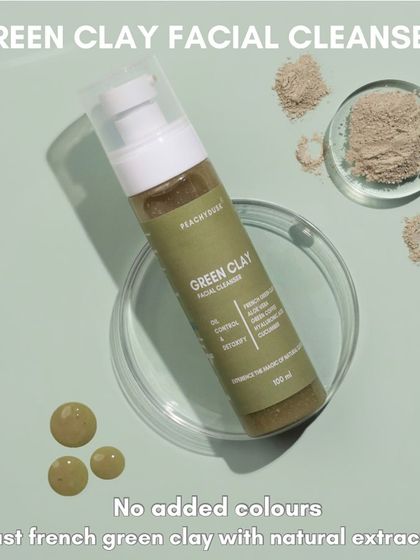 My Green Clay Facial Cleanser is the ultimate skin protector. It controls oil and heals damage with a blend of French Green Clay, Green Coffee, and Cucumber, with no added colors.