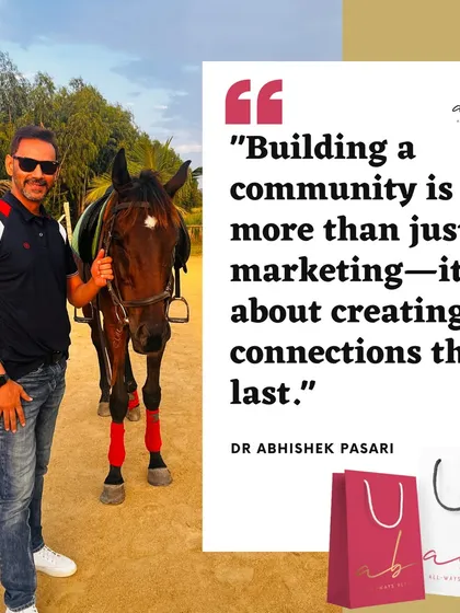 I believe that building a community is about creating lasting connections, not just marketing. This image, where I am with a horse, symbolizes the strength and trust required to build genuine relationships, a cornerstone of my brand philosophy.