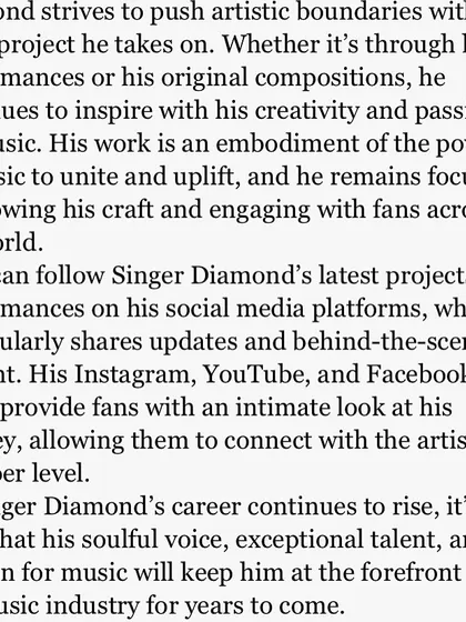 This clipping talks about my focus on growing my craft and engaging with fans. When we work together, I am fully committed to making your project a success.