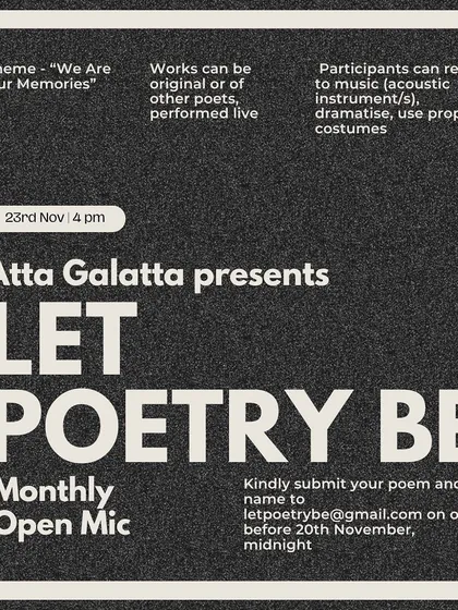 "We Are Our Memories". The theme for our November open mic, inviting poets to explore the connection between memory and identity through their verses.