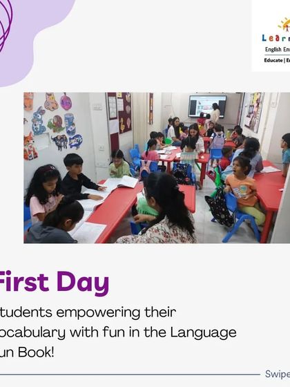 Another view of our students working in their Language Fun Books on the first day. The classroom is buzzing with the energy of new beginnings and the joy of learning.