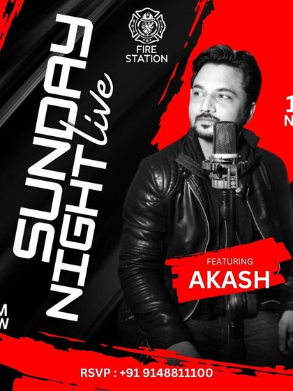End your weekend on a high note with live music by Akash this Sunday night. The perfect way to close out the week.