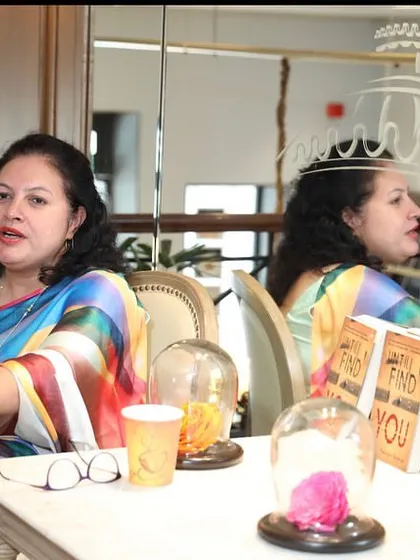 Author Kanchana Banerjee delving into the details of her book. Her passion for storytelling is infectious, and our members were completely captivated.