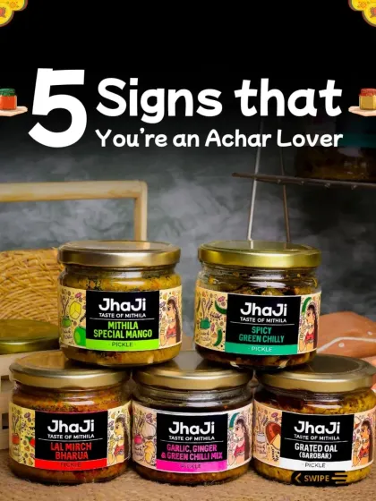 Are you a true Achar Lover? Here are five signs. From needing it with every meal to loving the smell of mustard oil, see how many you check off. Our range of pickles is made for people like you.