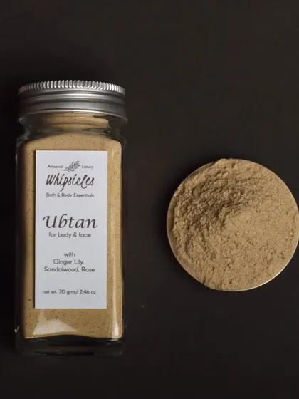 Our exclusive Diwali Ubtan, a traditional blend of 12 powerful herbal powders. It's designed to make your first Diwali bath a truly rejuvenating experience.