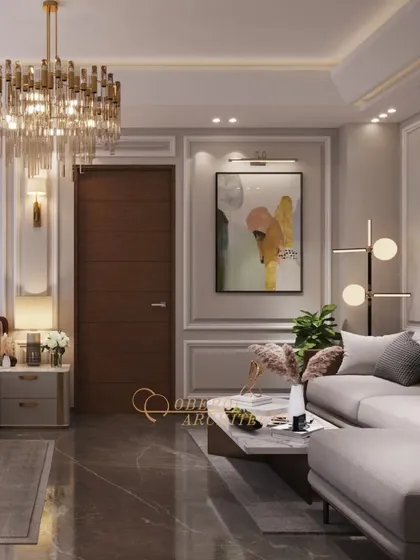 This spacious master bedroom includes a cozy lounge area, making it a perfect sanctuary for family relaxation and quality time.