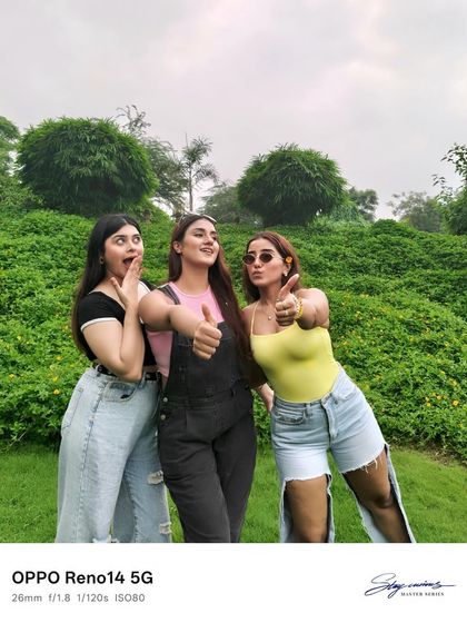 Fun with friends, captured perfectly by the OPPO Reno 14. This group shot showcases the camera's quality for wider frames and captures the genuine energy of our day.