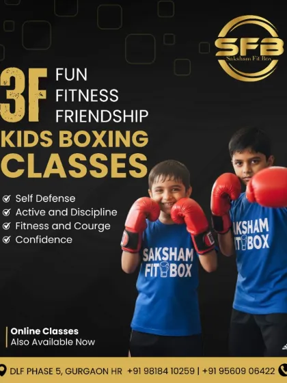 My kids' boxing classes are built on the 3 F's: Fun, Fitness, and Friendship. I teach self-defense, discipline, and courage, helping every child build confidence. Online classes are also available.