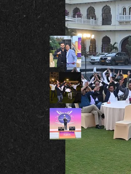 A glimpse of the outdoor setup and on-stage moments from the Capri Loans annual meet in the beautiful city of Jaipur.