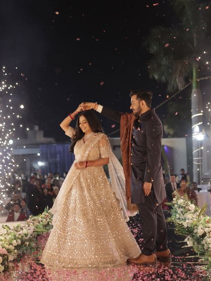 A fairytale moment for my beautiful bride. This reception look was all about classic elegance, with makeup that looked flawless under the sparkling lights.