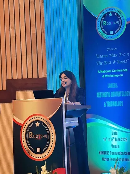 Presenting at the podium during the Roots-VI national conference. I believe in the theme: "Learn Max From The Best @ Roots."
