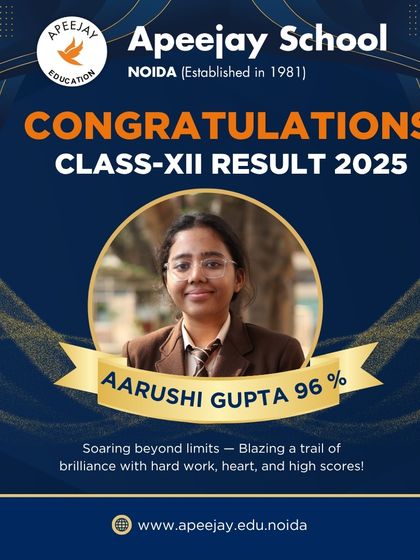 A round of applause for Aarushi Gupta, who secured an outstanding 96% in the Class 12 CBSE examinations. Her achievement is a testament to her perseverance and academic diligence.