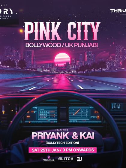 The poster for our 'Pink City' themed night. We mix Bollywood and UK Punjabi music with a unique visual concept, giving you a completely fresh party experience every time.