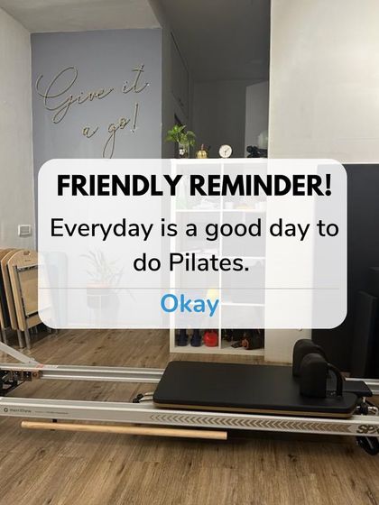 A friendly reminder that every day is a good day to do Pilates. Our studio is ready and waiting for you.