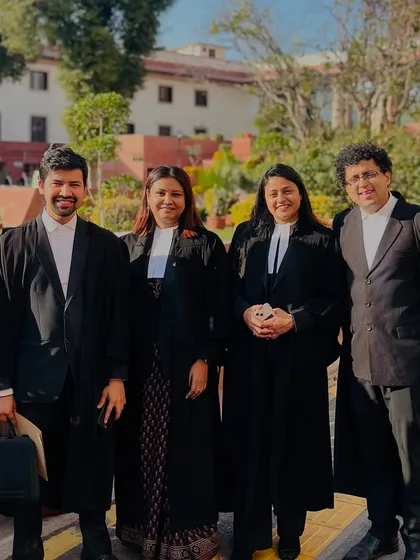 With my team at the Supreme Court. Success is a combination of patience, persistence, and the perspiration of the entire team.