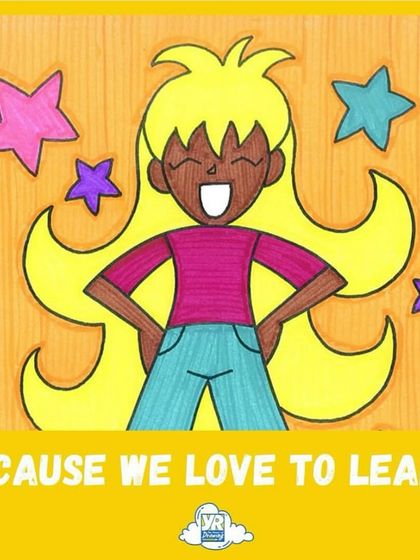 We love to learn. This confident character surrounded by stars represents the new skills and knowledge our students gain in every session.