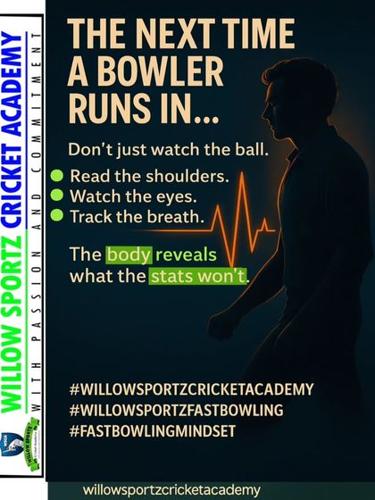 Don't just watch the ball; read the bowler. We train our batsmen to track the shoulders, eyes, and breath of a bowler to anticipate what's coming next.