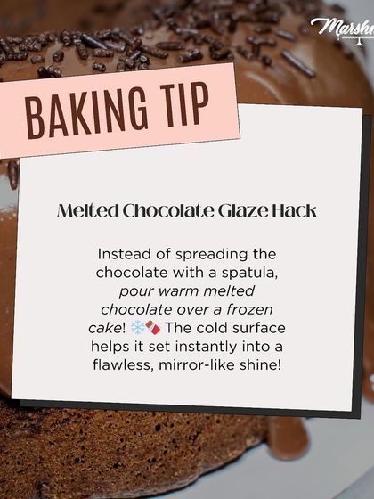 For a flawless, mirror-like shine, try this melted chocolate glaze hack. Pour warm melted chocolate over a frozen cake, and the cold surface will help it set instantly.