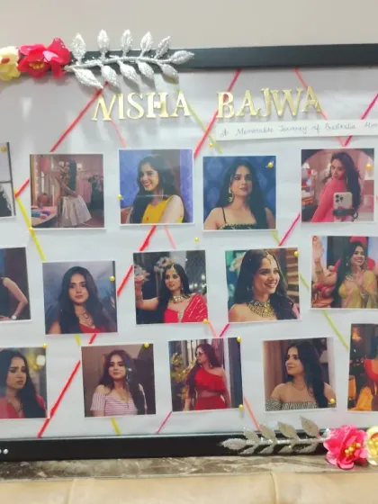 A photo collage frame celebrating '1 Year of Priyanka Bajwa', another example of our popular thread-work design.